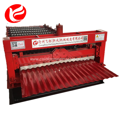 Iron color steel roof sheet corrugated rolling machine